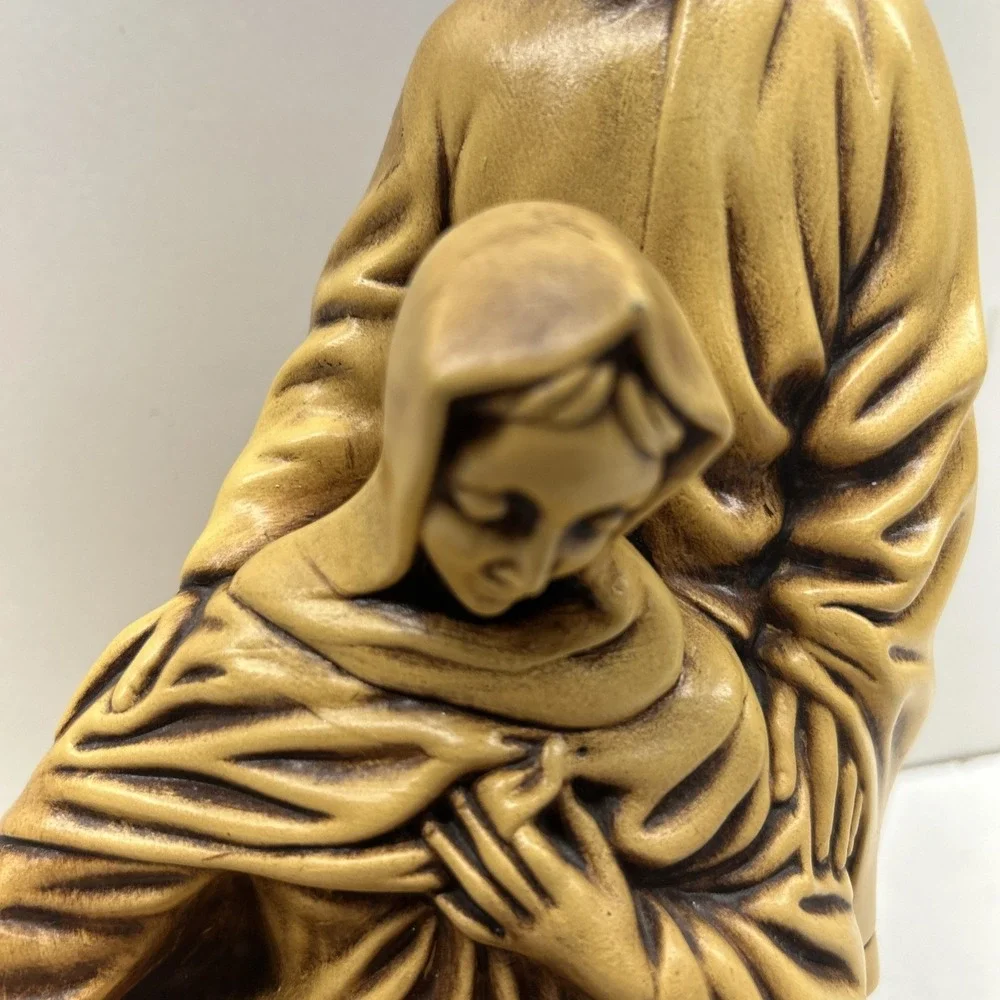 Vintage Atlantic Mold Holy Family Nativity Figurine Ceramic Christmas Decor